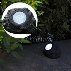 Світильник садовий із сонячною панеллю Камінь Garden light stone Сірий