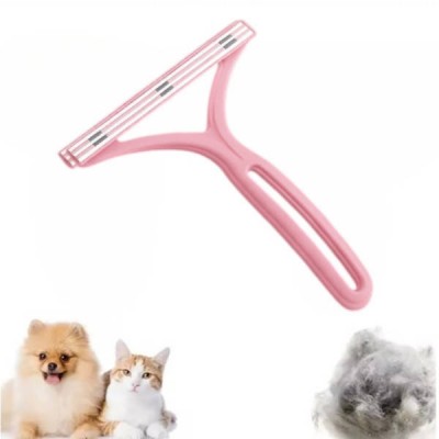 Щітка для збирання вовни з одягу та м'яких меблів багаторазова Hair scraper Рожева