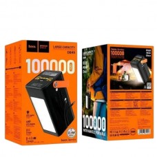 Power Bank із вбудованими кабелями Type-C та Lightning 100000 mAh 22.5W Hoco Action DB49 Чорний