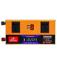 Перетворювач напруги з 12V/24V-220V 3500W з дисплеєм EYURAN EY-3500W Помаранчевий