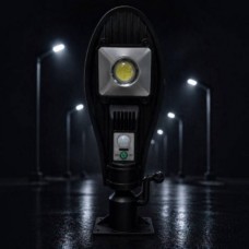 Ліхтар світлодіодний вуличний із сонячною батареєю та пультом дистанційного керування Чорний