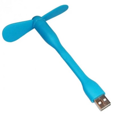 Міні-вентилятор для ноутбука, повербанка та ПК у USB Блакитний