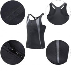 Чоловічий жилет для схуднення на блискавці неопреновий XL Zipper Vest Чорний