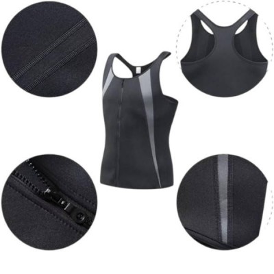 Чоловічий жилет для схуднення на блискавці неопреновий XL Zipper Vest Чорний
