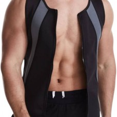 Чоловічий жилет для схуднення на блискавці неопреновий XXL Zipper Vest Чорний