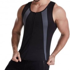Чоловічий жилет для схуднення на блискавці неопреновий 3XL Zipper Vest Чорний