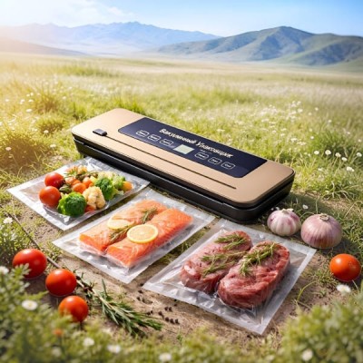 Вакуумний пакувальник Vacuum sealer RD-4201 Чорний з коричневим