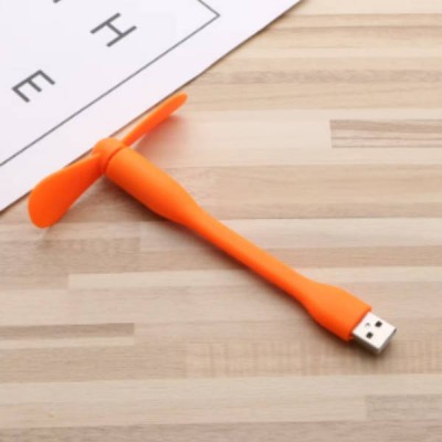 Міні-вентилятор для ноутбука, повербанка та ПК в USB Помаранчевий