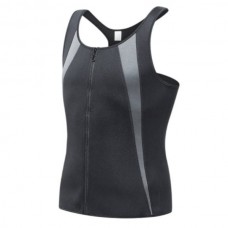 Чоловічий жилет для схуднення на блискавці неопреновий L Zipper Vest Чорний