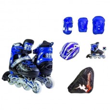 Ролики дитячі розсувні з повним комплектом захисту 29-33 Scale Sports Blue Сині