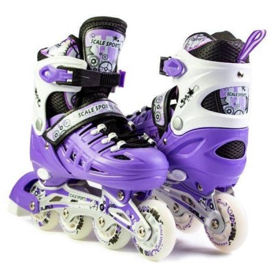 Ролики дитячі розсувні з повним комплектом захисту 29-33 Scale Sports Violet Фіолетові