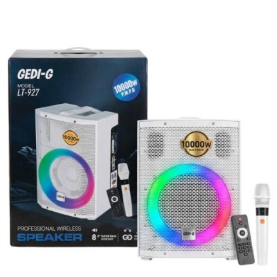 Bluetooth-колонка акумуляторна USB, TF-карта, AUX Gedi-927 Біла