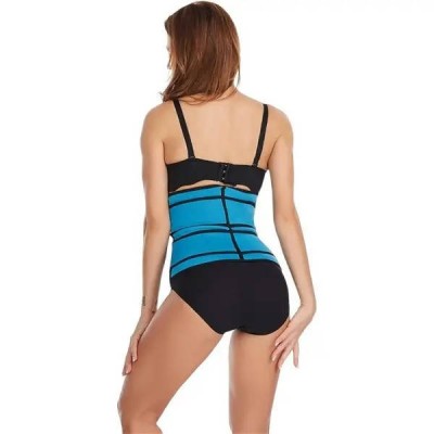 Потяг для схуднення, що стягує Waist training corset Блакитний-чорний XXL