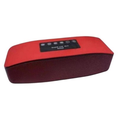 Bluetooth-колонка акумуляторна 6Вт, USB, microSD, AUX, 1200мАч S2026 Червона