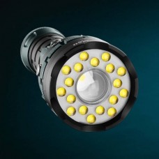 Ліхтар ручний акумуляторний підвищеної потужності пошуковий YEMAO YM-A3T 1+18LED Чорний із сірим