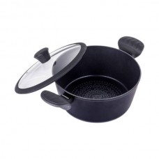 Каструля з алмазним антипригарним покриттям та кришкою EDENBERG EB-3488 6.7л Чорна