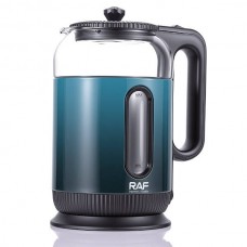 Електрочайник Скляний Electric Kettle R.7203 2л 1500Вт, Зелений