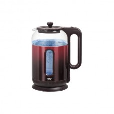 Електрочайник Скляний Electric Kettle R.7203 2л 1500Вт, Червоний