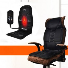 Масажна накидка з підігрівом Massage Seat Topper для дому та автомобіля 12/220V Чорна