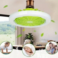 Стельовий вентилятор з LED-підсвічуванням і пультом управління AT-2522D Зелений з білим