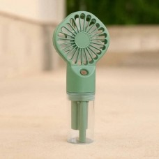 Вентилятор портативний ручний з розпиленням води Small fan Зелений