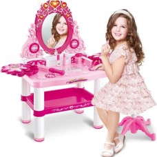 Столик дитячий туалетний Beauty з табуретом X-386, 60 x 32,5 x 75 см Рожевий