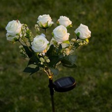 Світильник садовий декоративний у вигляді букета троянд на сонячній батареї.