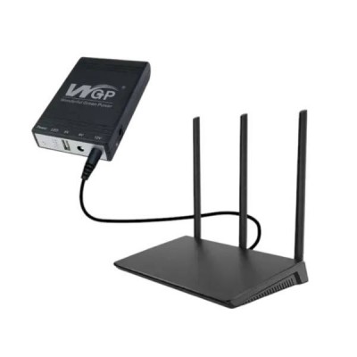 ДБЖ для роутера UPS WGP-103 10400 mAh на 5V 12V 12V Чорний