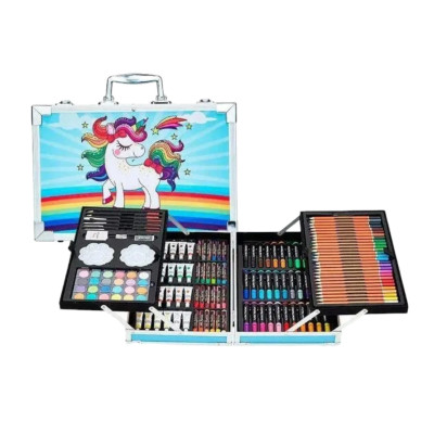 Набір для дитячої творчості та малювання Painting Set 145 предметів Блакитний