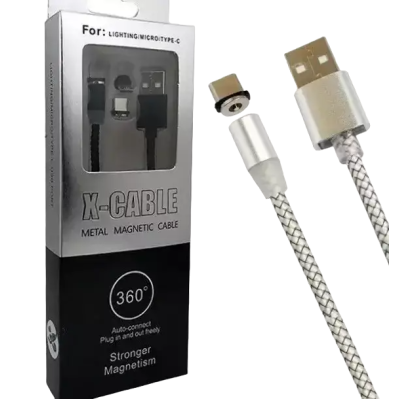 Магнітний кабель 3 в 1 USB - microUSB / Lightning / Type-C
