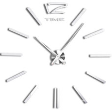 Настінний годинник 3D DIY CLOCK "Зроби сам"  Великі Silver