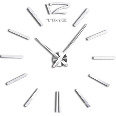 Настінний годинник 3D DIY CLOCK "Зроби сам"  Великі Silver
