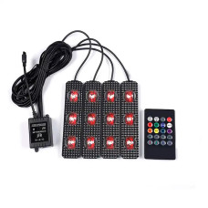 Світлодіодне підсвічування салону авто RGB led на 3 лампочки
