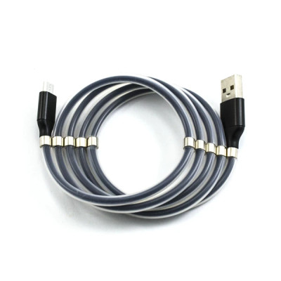 Micro-USB кабель E-Cable Magnetic Absorption 1м чорний