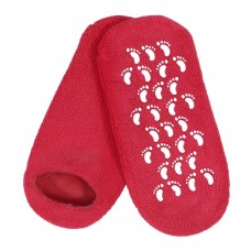 Зволожуючі гелеві шкарпетки для педикюру SPA Gel Socks № G09-12 червоні від 20 до 28см