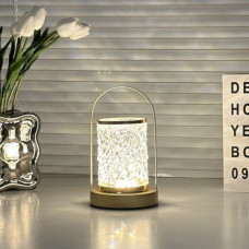 Настільний нічник металевий на батарейках LED D15 Gold