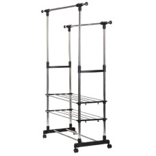 Телескопічна полиця Colgador doble ajustable Чорна