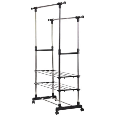 Телескопічна полиця Colgador doble ajustable Чорна