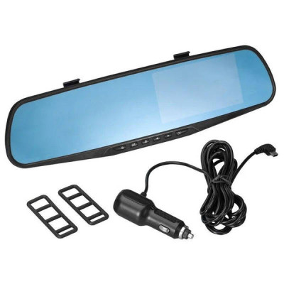 Відеореєстратор дзеркало заднього виду 2 камери DVR Full HD Чорний