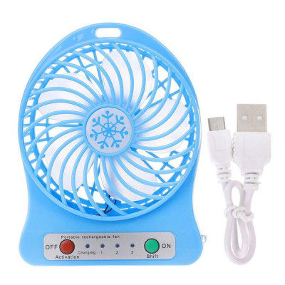 Міні-вентилятор Portable Fan Mini Блакитний