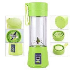 Блендер Smart Juice Cup Fruits USB Зелений 4 ножі