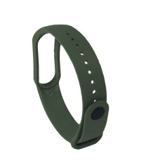 Ремінець силіконовий для Xiaomi Mi Band 5 №17 темно-зелений