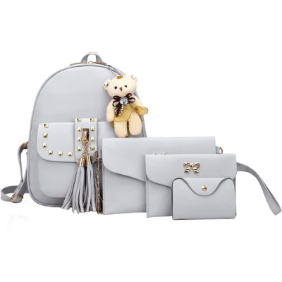Жіноча сумка 4 в 1 Teddy Back Pack Bag Біла