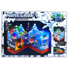 Конструктор Minecraft Замерзла Шахта з LED підсвічуванням 340 деталей Синій