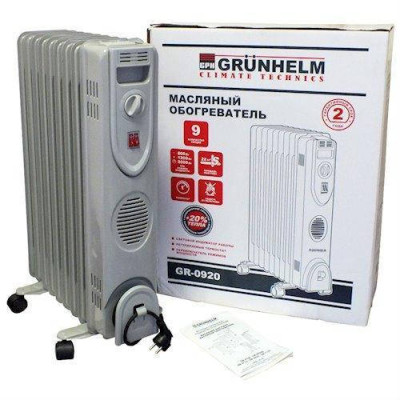 Обігрівач масляний Grunhelm GR-0920 2000 Вт