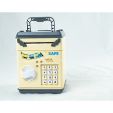 Дитячий сейф-скарбничка saving box money safe з кодовим замком жовтий