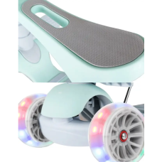 Дитячий самокат триколісний Children's Scooter з батьківською ручкою Блакитний