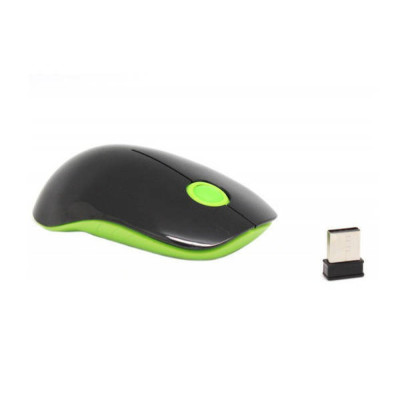 Миш бездротова комп'ютерна MOUSE G217 Чорно-зелена