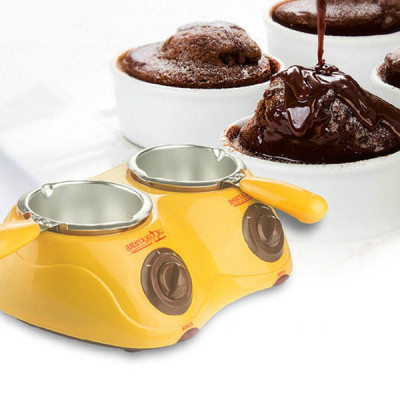 Електричний набір для фондю з двома чашами Chocolatiere Жовтий