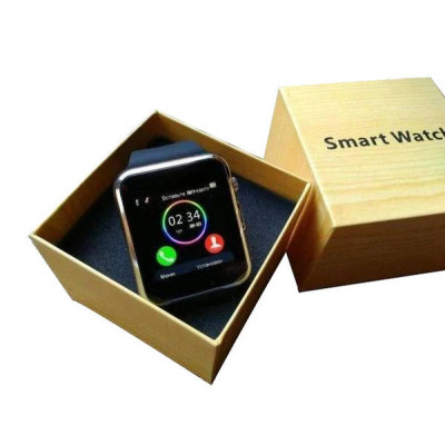 Розумний Годинник Smart Watch А1 Gold Black + Навушники подарунок